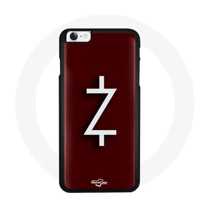 Hoesje voor Iphone 8 Ozark Seizoen 4 Logo Z Witte Rode Achtergrond