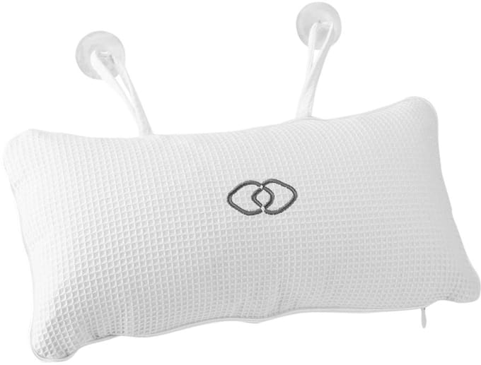 JHUBERS- Badkussen Ademend - Zacht/Comfortabel - PVC Binnenzak - Antislip Zuignappen - Compacte Opslag - Mesh-Textuur - Badmatras