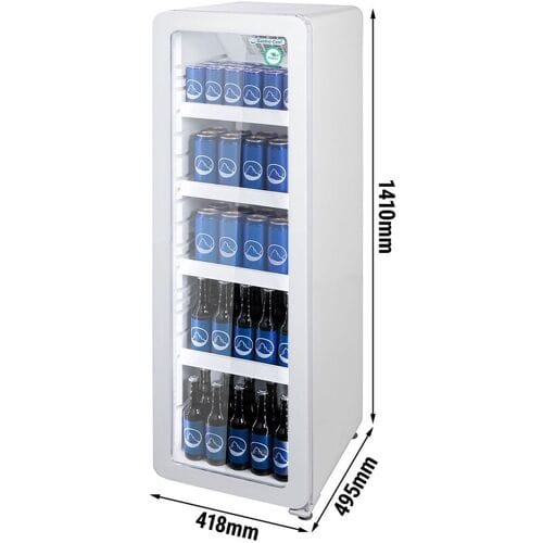 GASTRO-COOL Drankenkoelkast - 418mm - 140L - smal model - LED-interieurverlichting