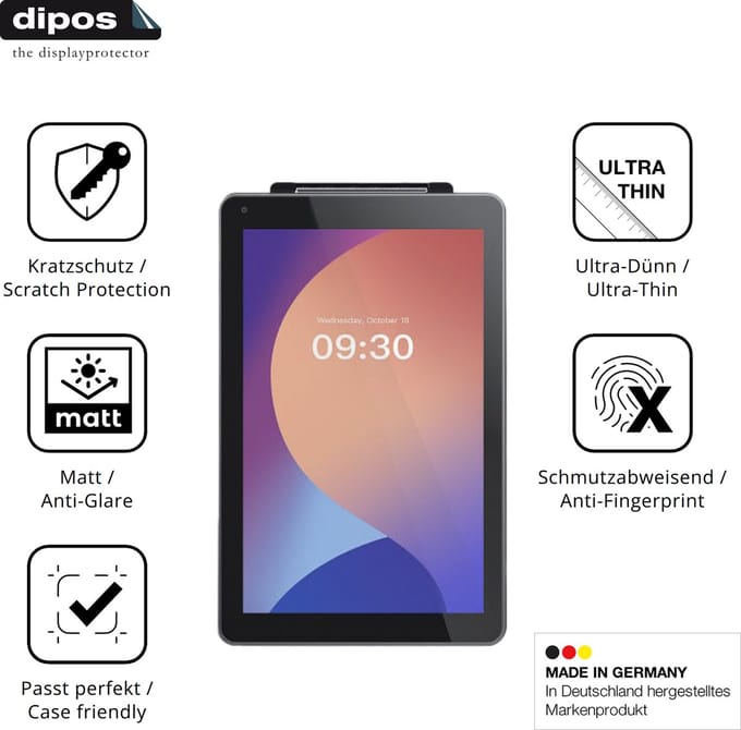 dipos – 2x Matte Beschermfolie geschikt voor IMIN M2 MAX 8 Zoll | Krasbestendige & antireflecterende Screenprotector Ultra-Thin