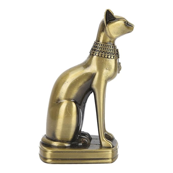 Metalen Oud-Egyptisch Kattenbeeldje Model Huisinrichting Ornamenten Desktop Decor black