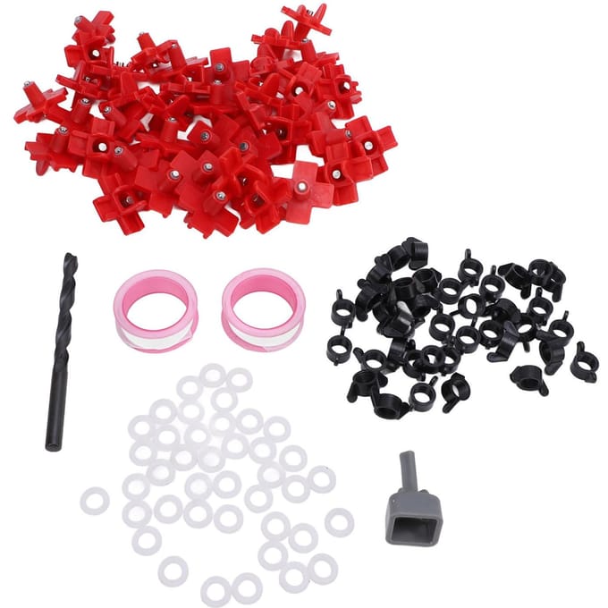 40 STUKS Kippendrinknippels Plastic Staal Automatische Pluimvee Drinknippel met Boorbit voor red