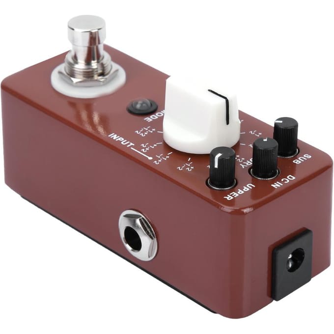 DC 9V 128mA Volledig Metalen Behuizing Mini Octaaf Gitaar Effectpedaal 11 Octaaf Modi True Bypass brown