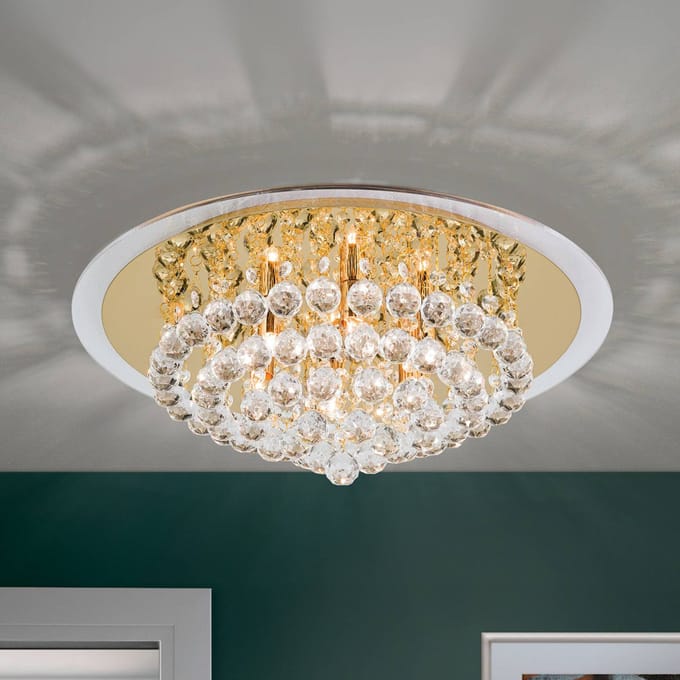 ORION Expressieve kristal-plafondlamp TUILA, 50 cm