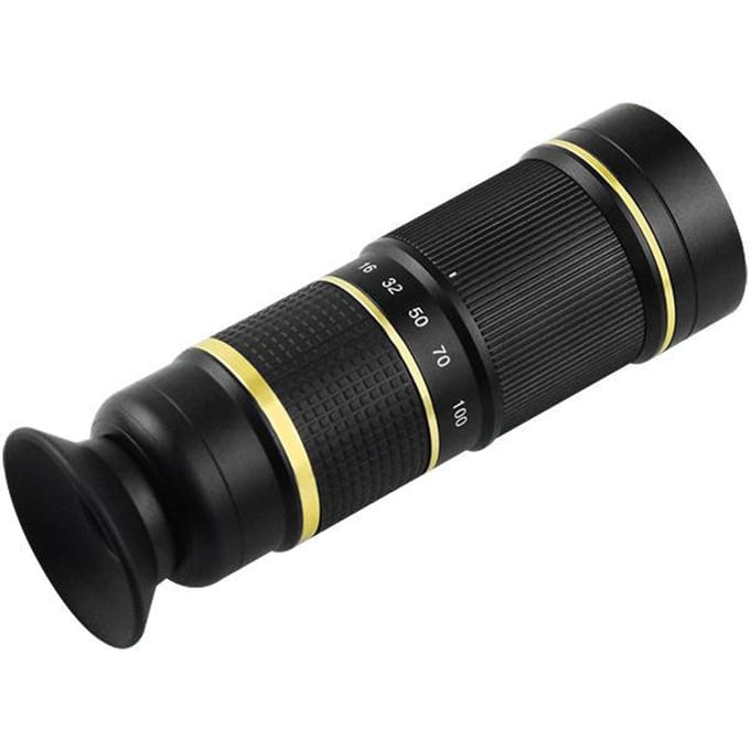 Ensemble d'objectifs de téléphone portable téléobjectif 18 fois Hd, mise au point réglable, Zoom, caméra, objectif de télescope black
