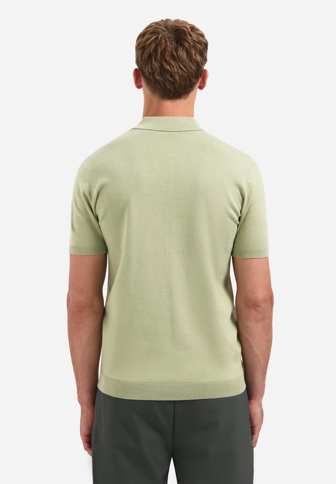 No Excess Pullover Short Sleeve Polo Solid Light Moss Größe: XL | Poloshirts Outlet | Herren