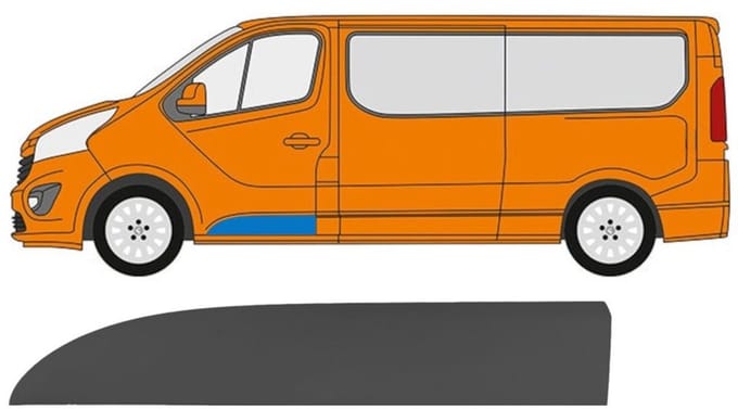 Voordeur sierlijst voor Renault Trafic 2014- / Links
