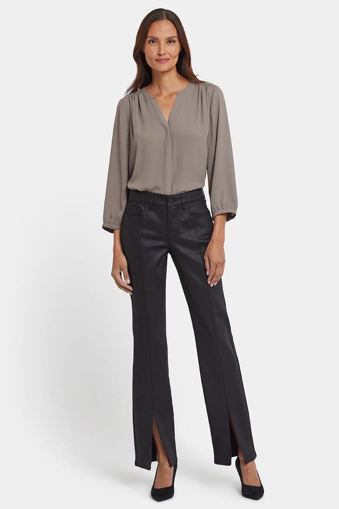Gecoate Marilyn Straight Jeans | Zwart Gecoat