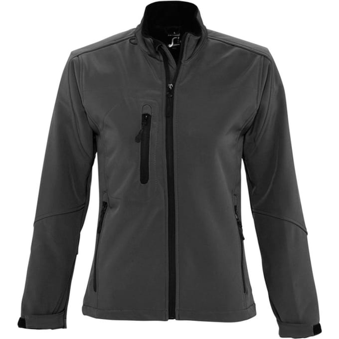 SOLS Dames/dames Roxy Soft Shell Jacket (ademend, winddicht en waterbestendig) (Houtskool)