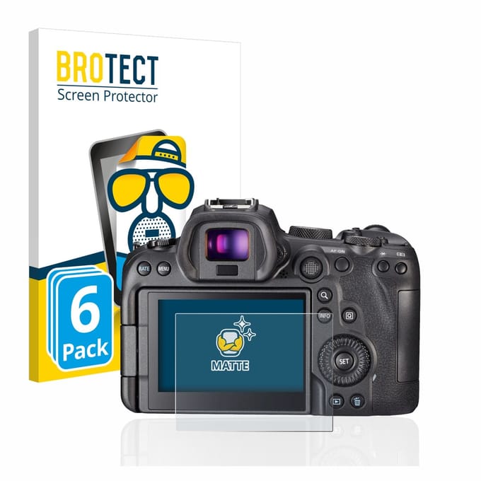 BROTECT - Screenprotector voor Canon EOS R6 - Folie Beschermfolie matte 6 Stuks