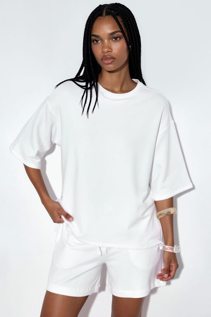 Dames Losse Crewneck T-shirt