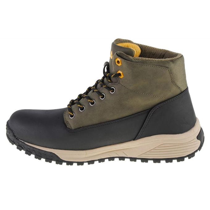 Fila Heren Lance XXI Leather Mid Cut Trainers (Zwart)