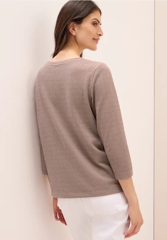 Shirt met structuur in twee kleuren