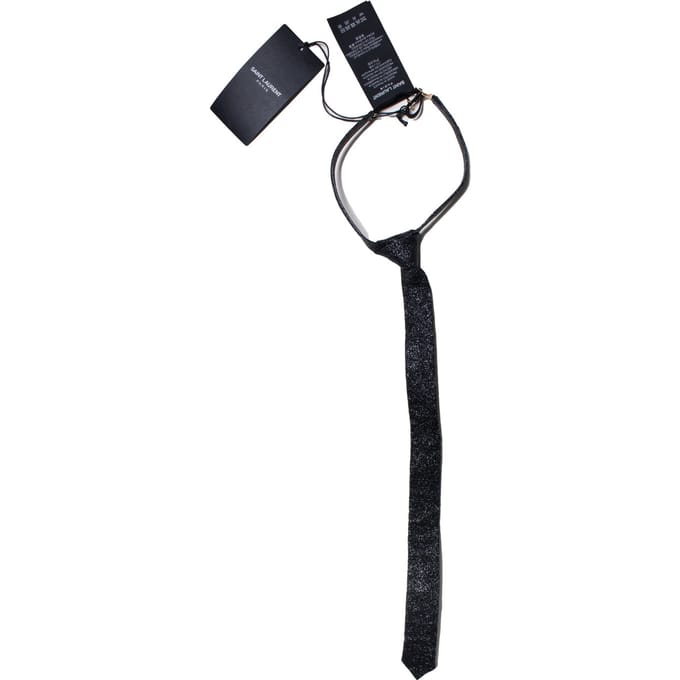 Saint Laurent, gebroken leren strikcollier