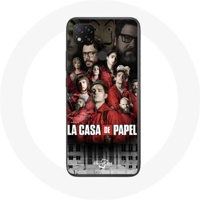 Coque Xiaomi Redmi 9C La casa de papel affiche personnages