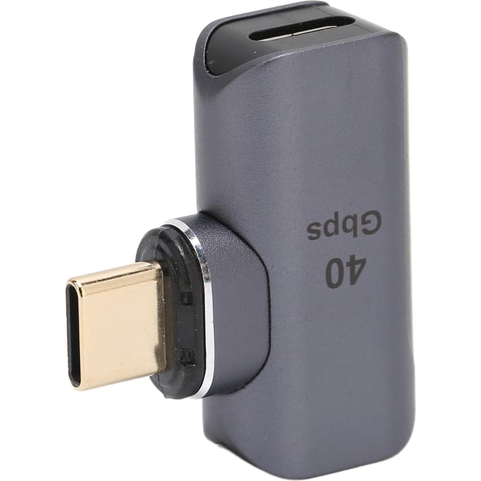 Magnetische USB C Adapter 100W Snel Opladen 40Gbps 8K Plug and Play USB C naar C Rechte Hoek Magnetisch