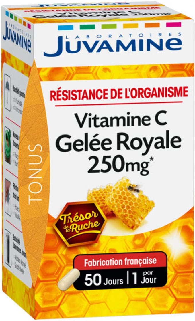 Juvamine Vitamine C Royal Jelly 250 mg 50 Capsules