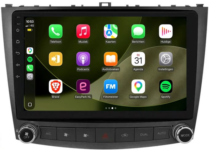 CarPlay autoradio geschikt voor Lexus IS | 2006 t/m 2012 | Android 13 | Draadloos Apple CarPlay & Android Auto | 2GB + 32GB | 8-Core processor | Davilon | 2025 model | 2006 2007 2008 2009 2010 2011 2012 | Bluetooth & Wifi
