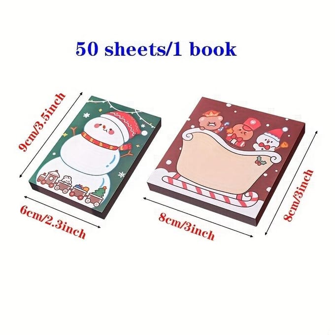 Notes Adhésives Créatives Série Noël Dessin Animé pour Étude et Bureau