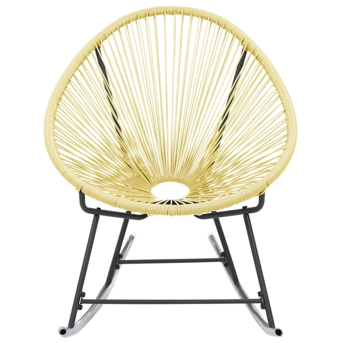 vidaXL - Tuinstoel - Acapulco - poly - rattan - beige