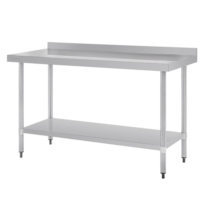 Vogue roestvrijstalen tafel met opstaande rand 1500 mm