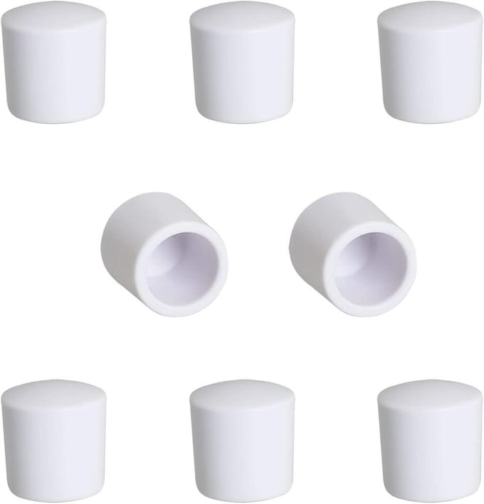 Deurstop Beschermers - Rubberen Doppen - Muur Beschermen - Duurzaam Rubber - 8 Stuks - Wit