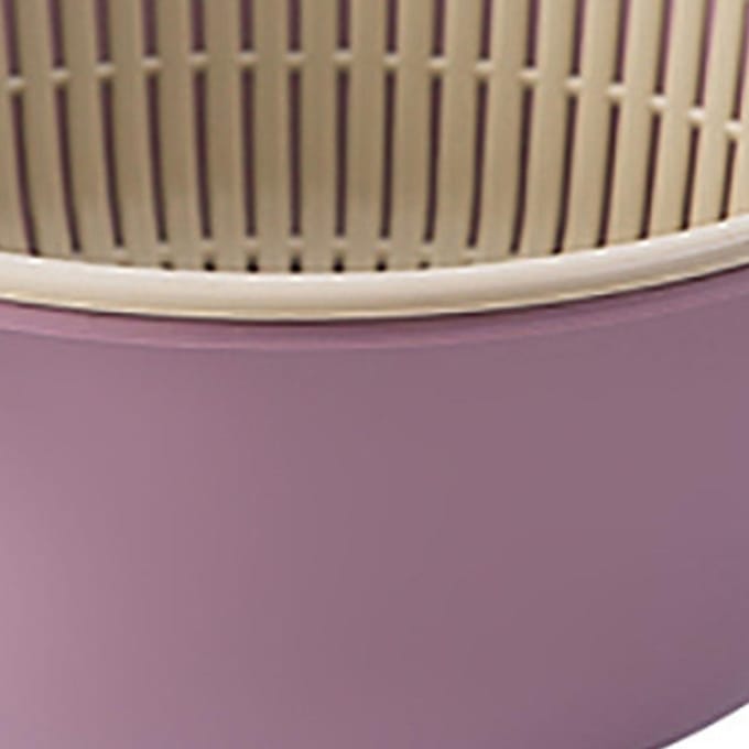 Keukenzeef Vergiet Kom Set Dubbele Laag Plastic Fruit Groente Wasmand Afdruipkommen Small beige