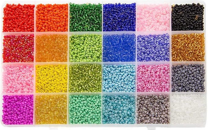 Kralendoos XL - Rocailles (2.5 mm / 24 x 12 gram) Mix Color