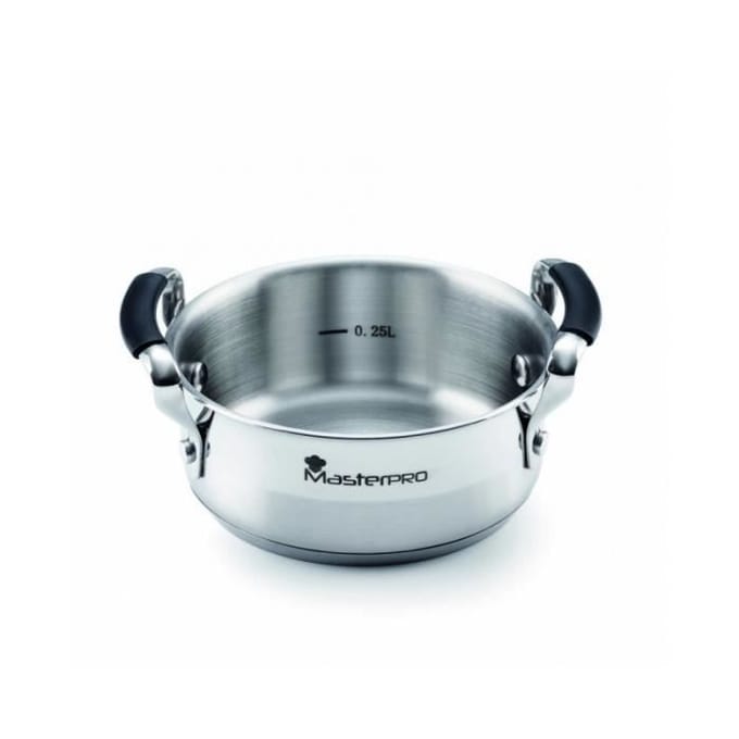 Casserole - Masterpro - Ø 12 cm - Acier inoxydable - Poignée ergonomique - Argenté
