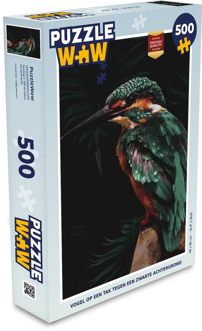 Puzzel IJsvogel - Tak - Kleurrijk - Legpuzzel - Puzzel 500 stukjes