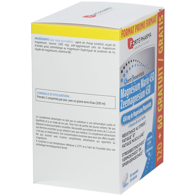 Forté Pharma Zeemagnesium 450 + 60 GRATIS 180 Tabletten