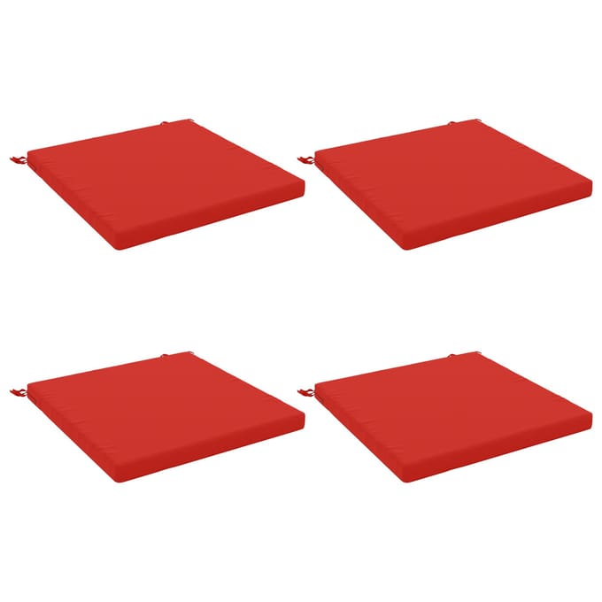 vidaXL - 4-Piece - Zitkussens - SOEST - 4 - st - 100% - Polyester - Rood
