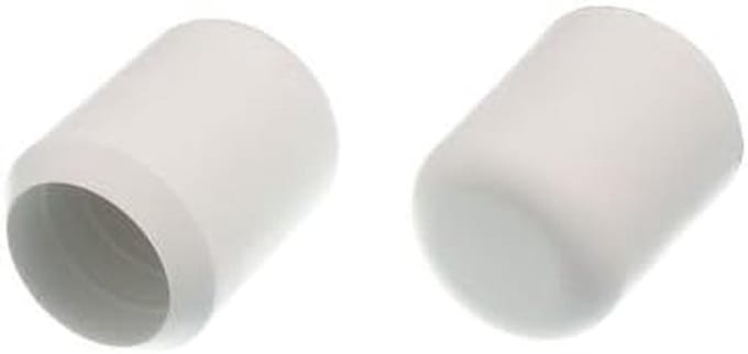 20x Witte Rubberen Doppen voor Stoelpoten - Vloerbeschermers 22MM