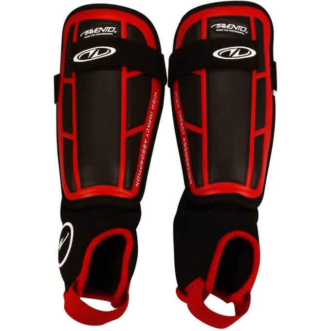 Avento Scheenbeschermers - Pro-Style Soft - Rood/Zwart - Maat S
