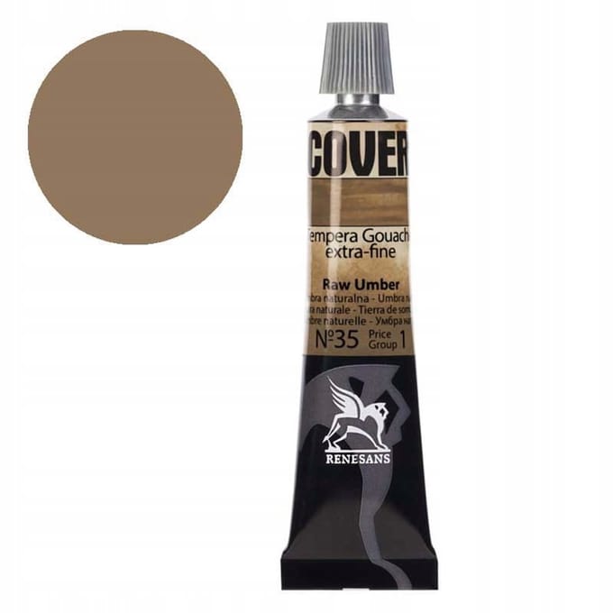 Renesans Cover Tempera Gouache Verf 20ml - Natuurlijke Umber