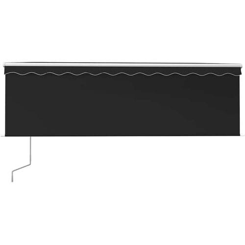vidaXL - Luifel - automatisch - met - gordijn - LED - windsensor - 4,5x3 - m - antraciet