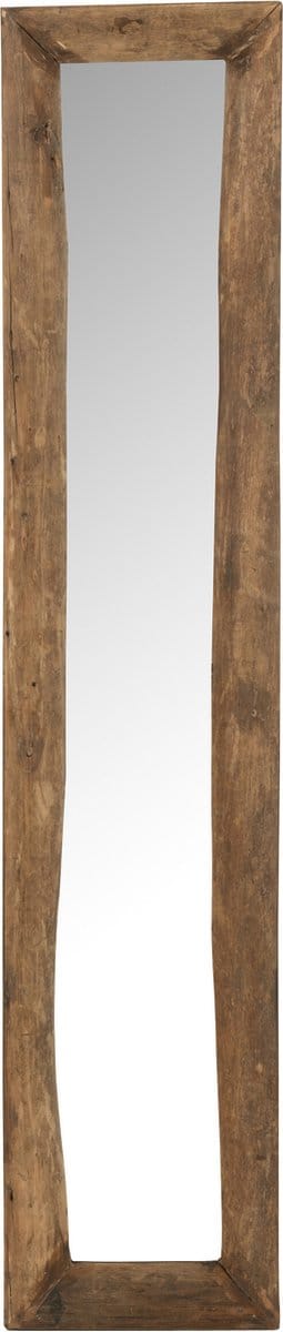 J-Line spiegel Rechthoek - hout - bruin - small - 120 x 24 cm