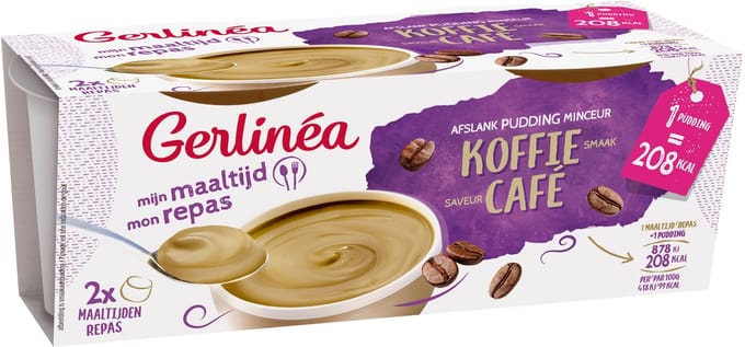 Gerlinea Maaltijdvervanger - Afslankpudding - Koffie - 12 x 210 gr