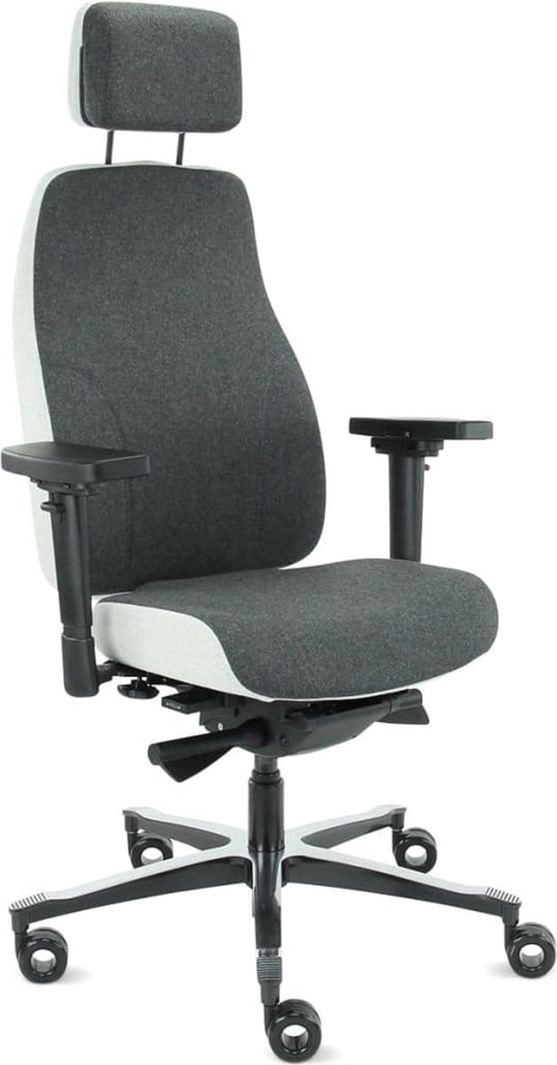 Sit And Move Therapod X2 HR Hoofdsteun - Middengrijs/Ashgrey Facet Wol - Bureaustoel