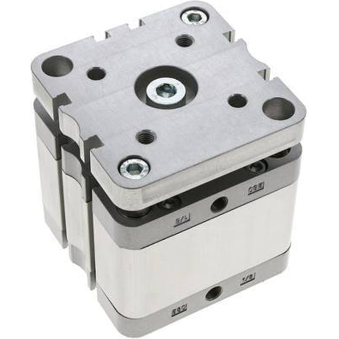 ISO 21287 Compacte Dubbelwerkende Cilinder 80-25mm - Magnetisch - Niet-roterend