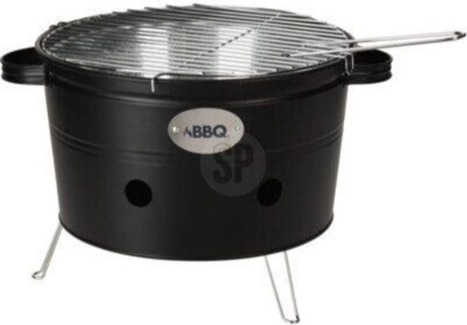 ProGarden Barbecue emmer met 2 handvatten 34,5 cm matzwart