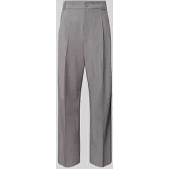 Straight fit stoffen broek met viscose