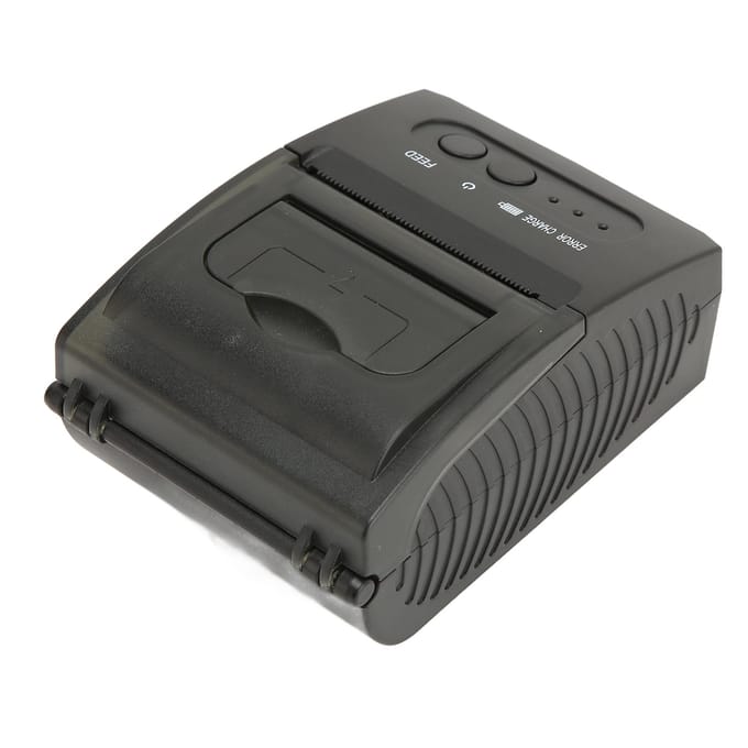 Imprimante thermique portable 58 mm de largeur, rechargeable 2 000 mAh EU Plug black