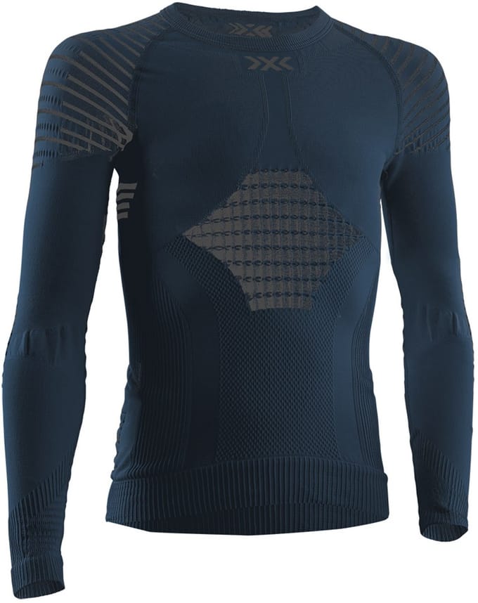 X-bionic Invent 4.0 Lange Mouwen Basislaag Blauw 10-11 Years Kinderen