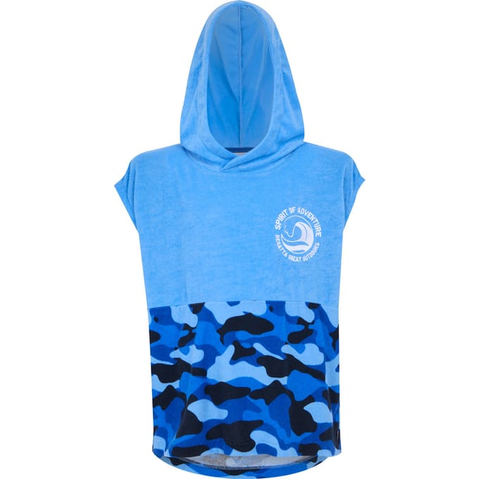 Regatta Kinder/Kids II Camo Handdoek met capuchon (Elysium Blauw)