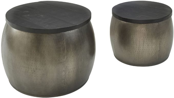 Sky Style Bullet Salontafel Set Zilver