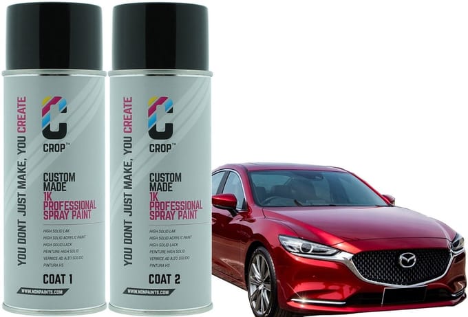 Mazda 41V Soul Red Metallic Parelmoer lak 2x spuitbus - 2 COAT