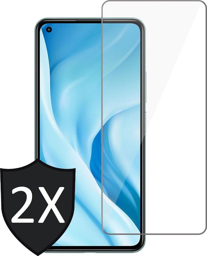Screenprotector geschikt voor Xiaomi Mi 11 Lite - Glas Screen Protector - 2 Stuks