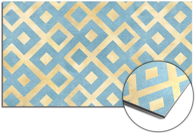 KitchenArt - Deep Diamond Grid Spatscherm - 60x40 cm - Spatscherm Achterwand Keuken - Spatwand Keuken