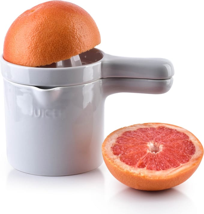 Mondex Modern Life citruspers - wit porselein - mok met pers